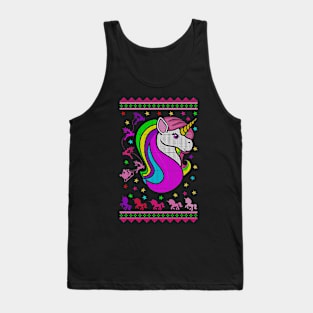 Unicorn Ugly Christmas Tank Top